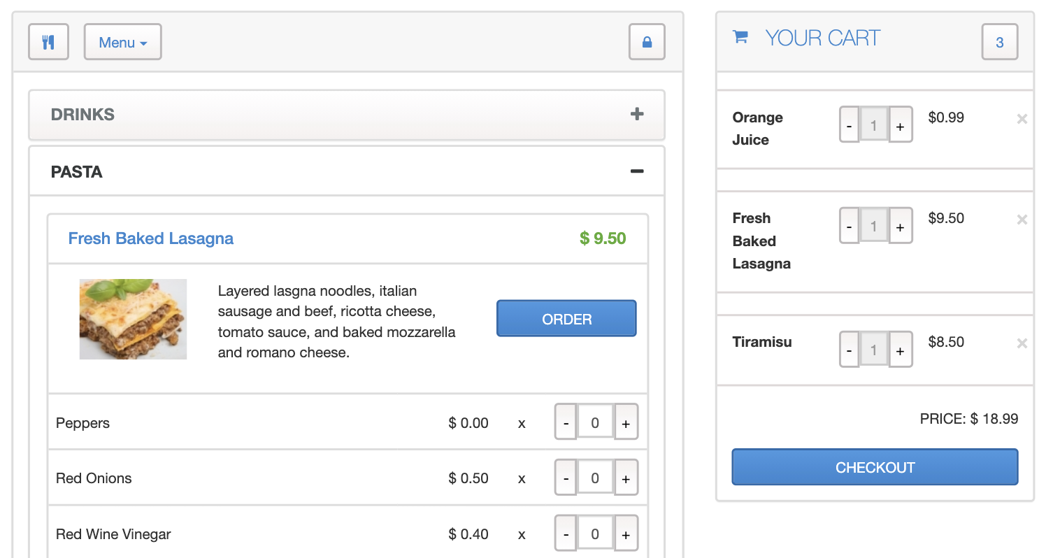 Eten bestellen script voor online bestellingen en reserveringen